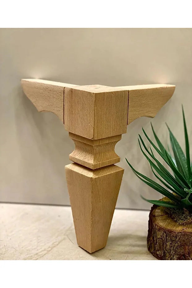 6x6x15 cm Ahşap koltuk kanepe komidin baza tv ünitesi mobilya Kulaklı ayak