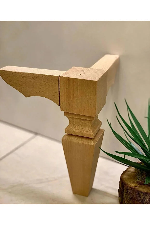 6x6x15 cm Ahşap koltuk kanepe komidin baza tv ünitesi mobilya Kulaklı ayak