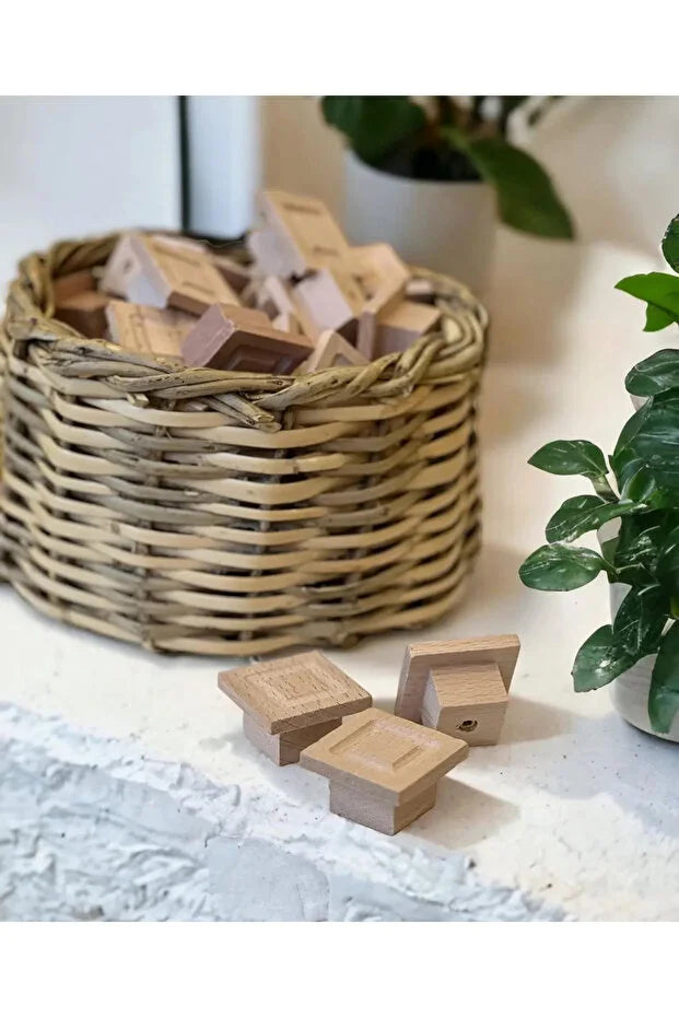 Ahşap Kulp Desenli Kare Lüks Country Dekoratif  Mutfak Mobilya Dolap Çekmece Kulbu