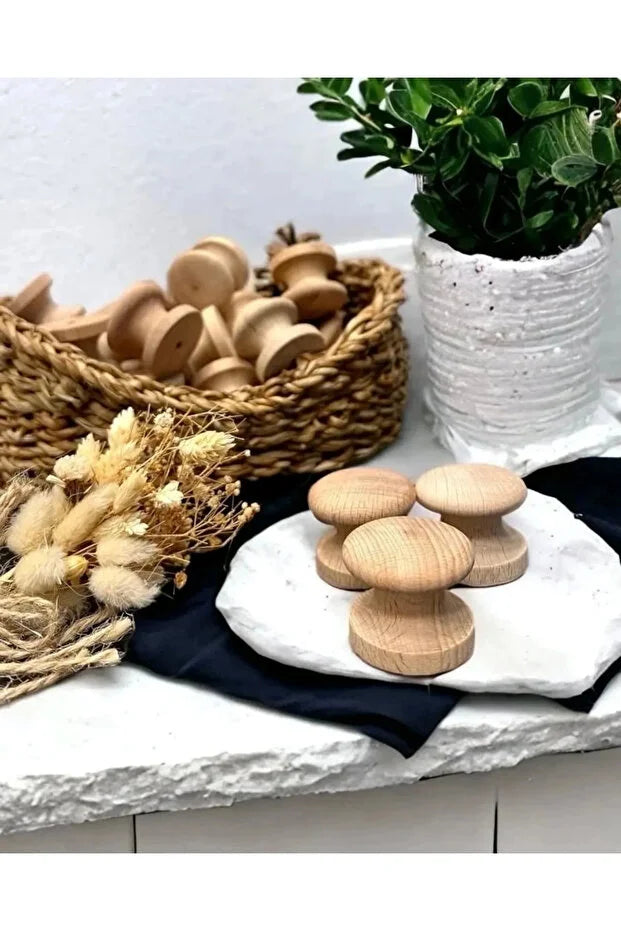 Ahşap Küre Kulp Lüks Country Dekoratif Mutfak Mobilya Dolap Çekmece Kulpu