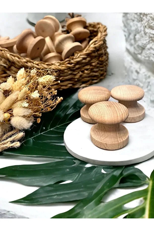 Ahşap Küre Kulp Lüks Country Dekoratif Mutfak Mobilya Dolap Çekmece Kulpu