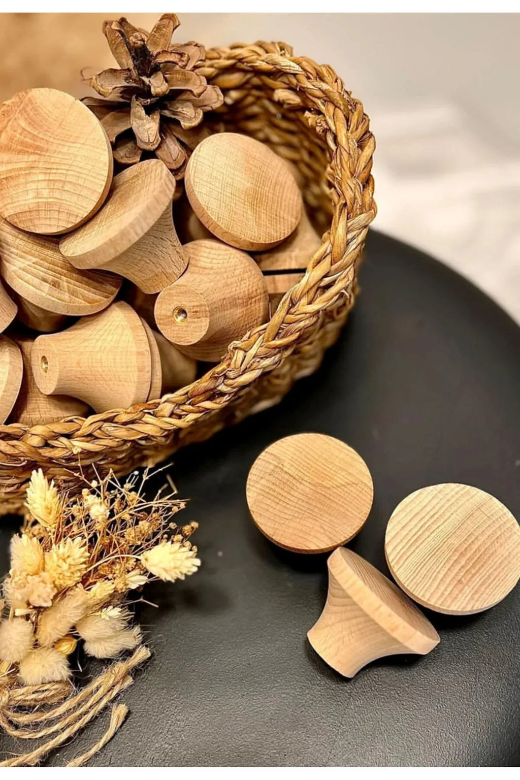 Ahşap Küre Kulp Country Mutfak Mobilya Dolap Çekmece Kulbu